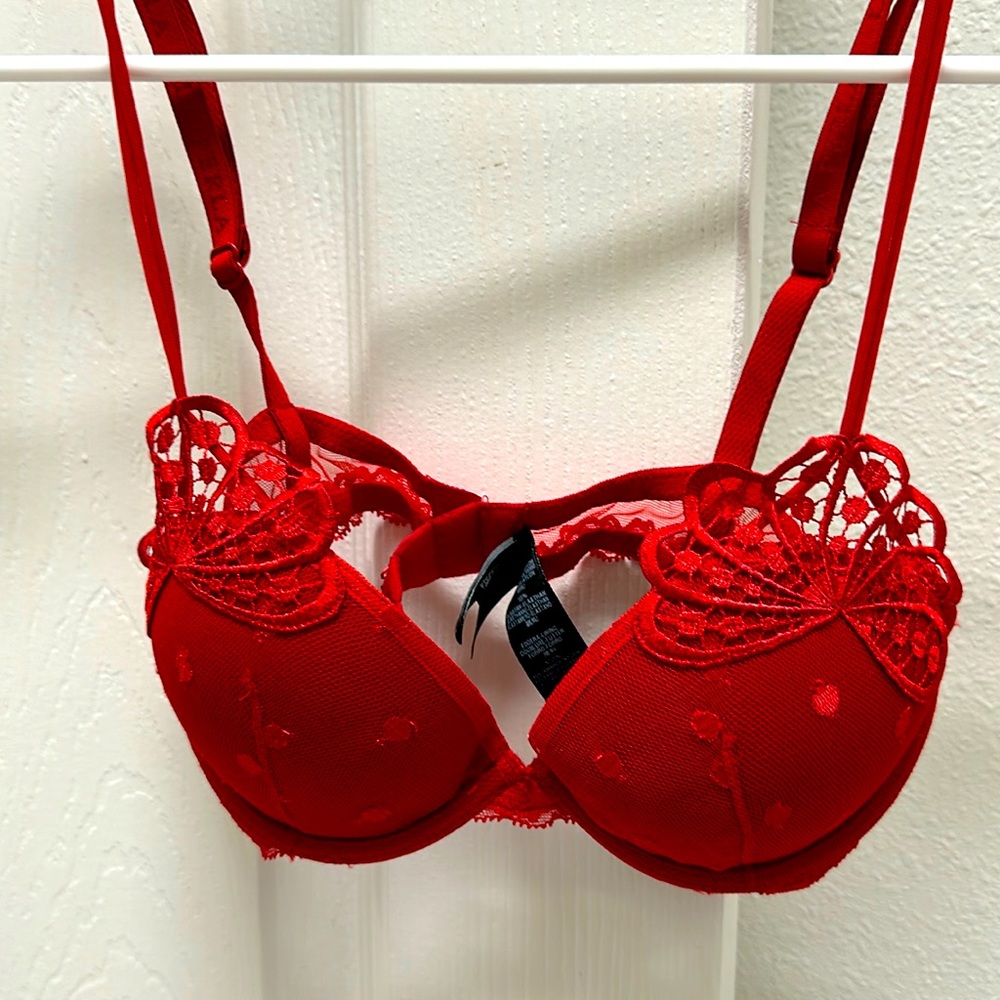 La Perla- Red Molded underwire bra-32B